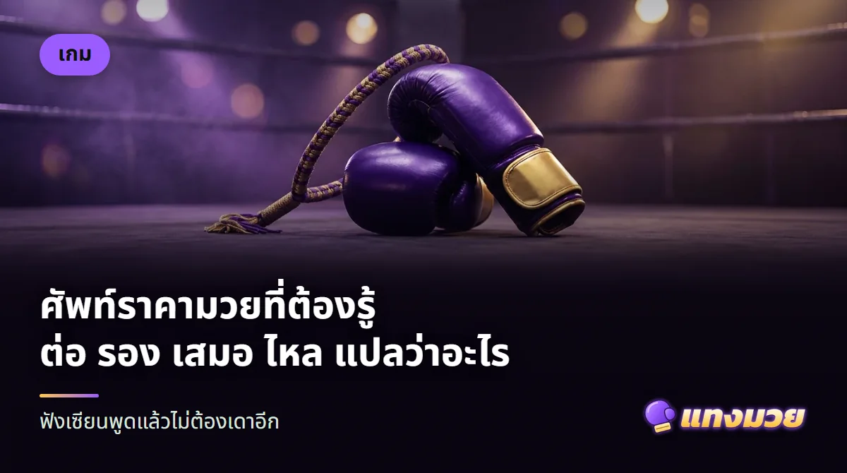 นวมมวยสีทองวางข้างกระดานตัวเลขราคา